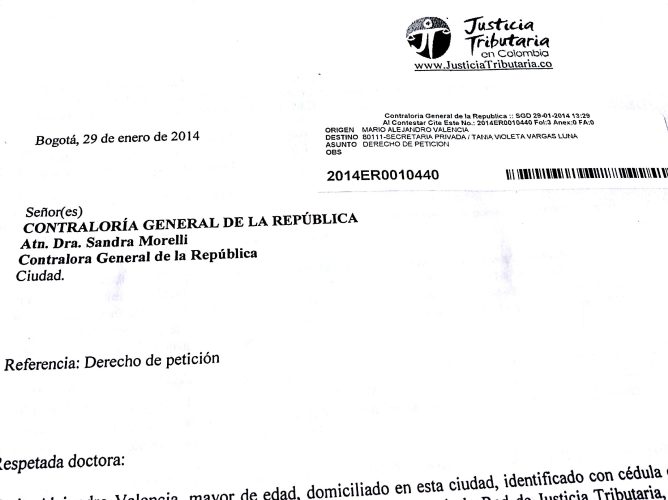 Justicia Tributaria instaura derecho de petición ante la no devolución del IVA.