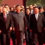 Xi Jinping y líderes internacionales en la conmemoración por los 80 años de la victoria frente a Japón